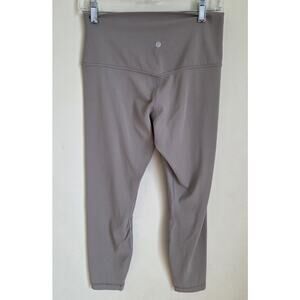 NWOT Lululemon Women's Align Crop Leggings Beige Tan (Ash Gray) Size 10